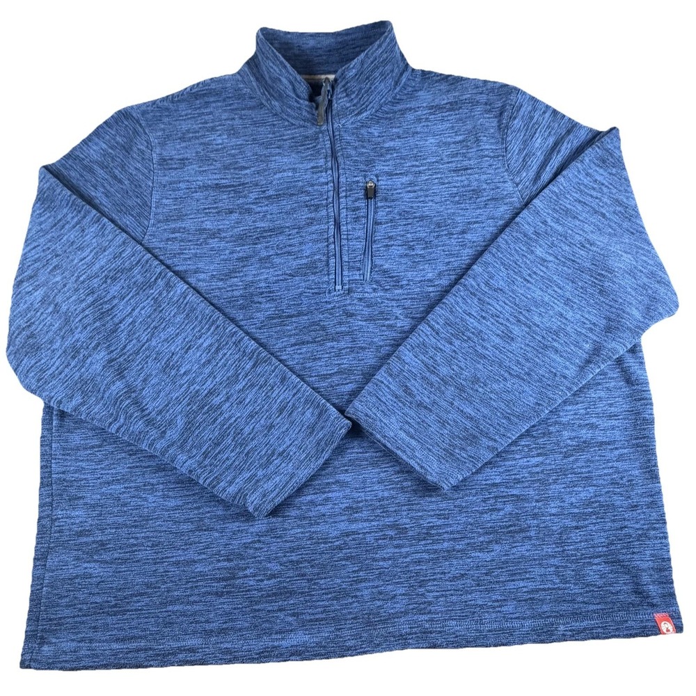 Coleman Pullover Mens 2XL Blue Fleece 1/4 Zip Mock Neck Hiking Outdoor Warm